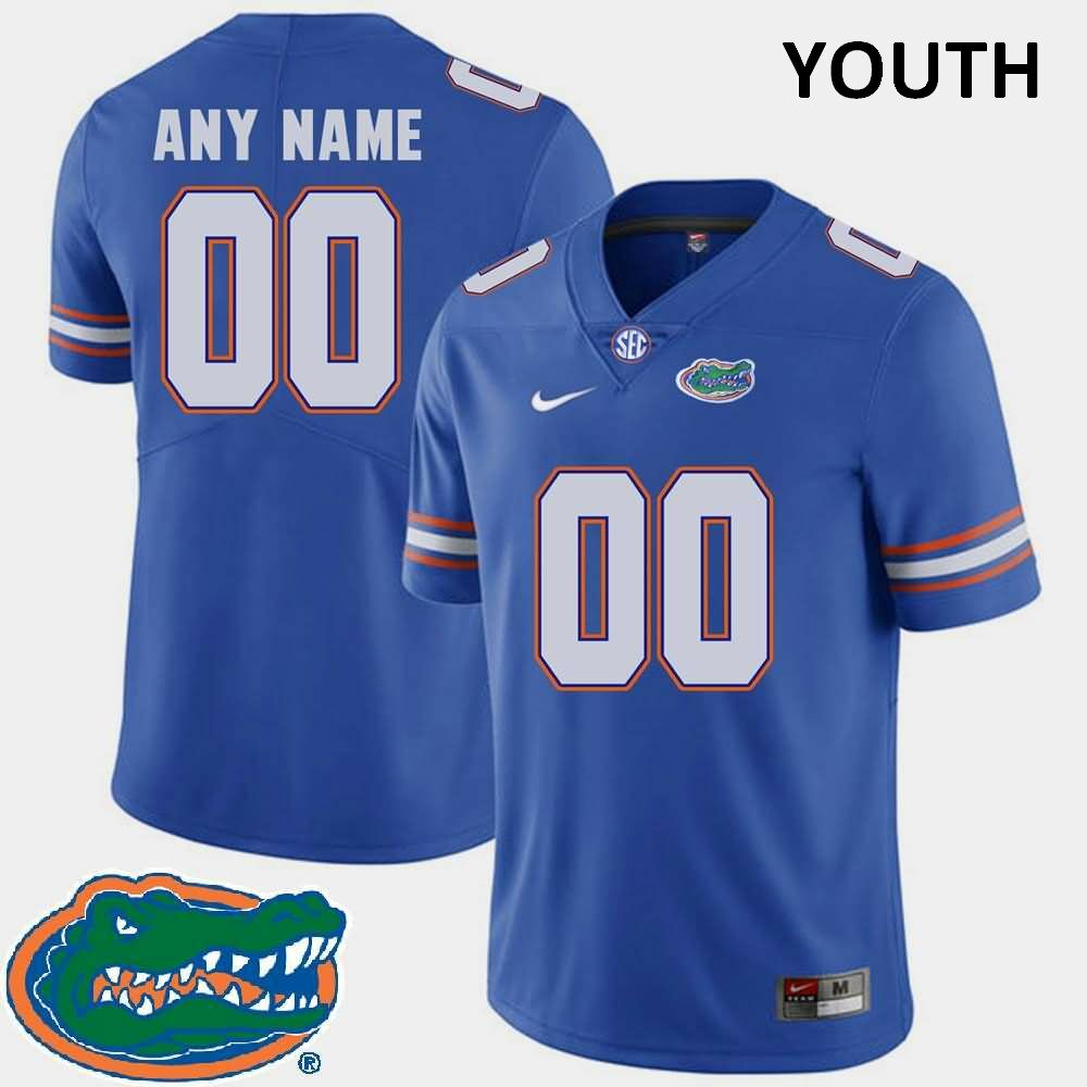 Youth NCAA Florida Gators Customize #00 Stitched Authentic Nike Royal 2018 SEC College Football Jersey YJT4565VB